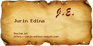 Jurin Edina névjegykártya