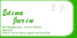 edina jurin business card